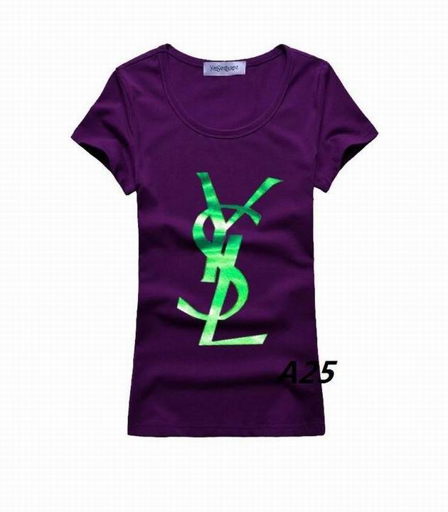 YSL short round collar T woman S-XL-147